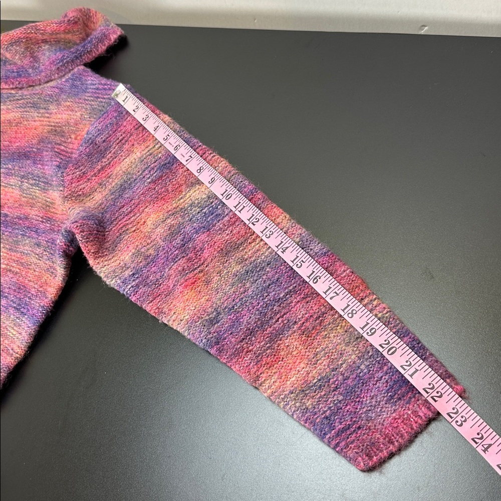 Vtg Fashion Bug Wool Blend Rainbow Turtleneck Knit Sweater 14/16W - Picture 8 of 10